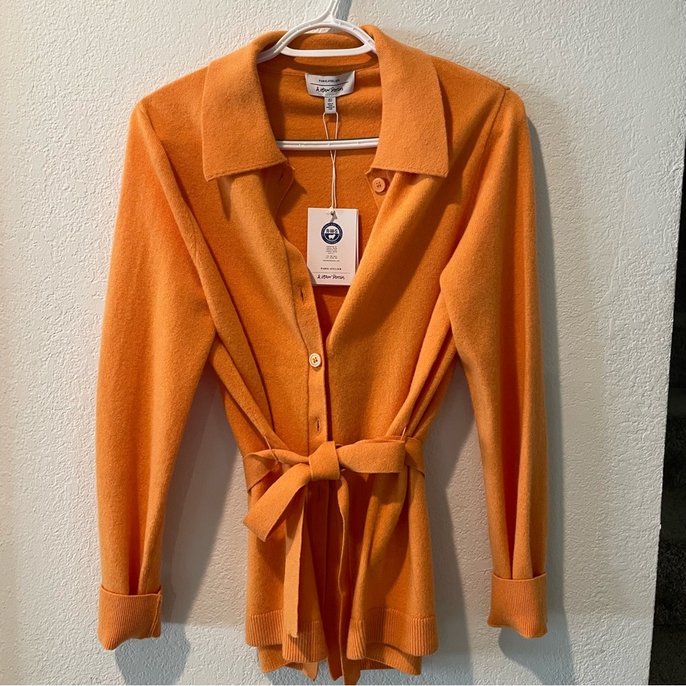 & Other Stories Wool Waist-Tie Cardigan
